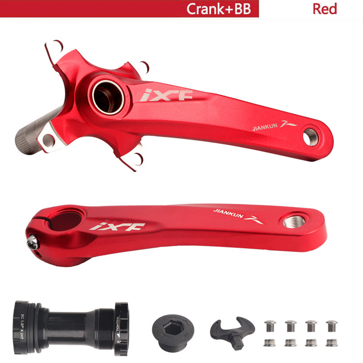 Mountain Bike Crank Set 170mm Hollowtech 64/104BCD with Bottom Bracket
