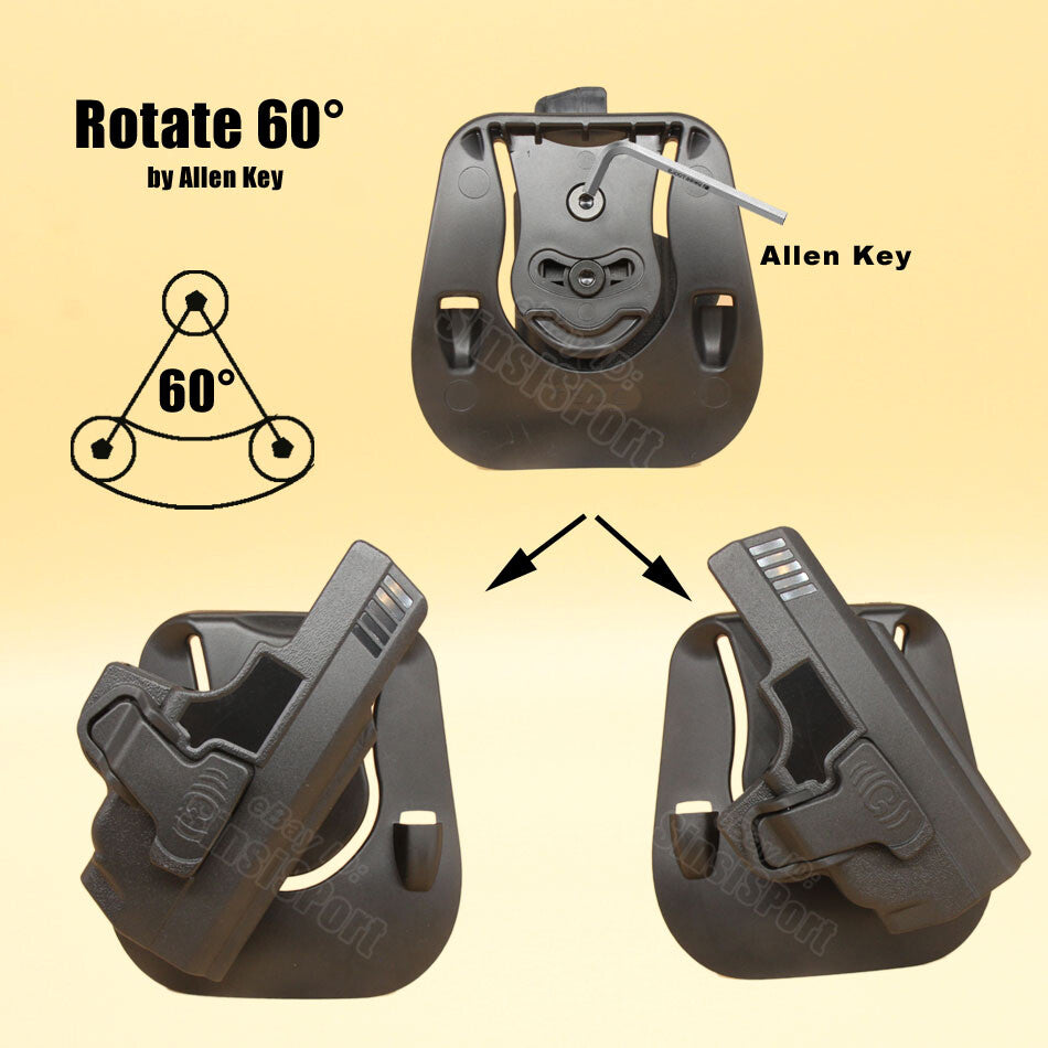 M&P Bodyguard 380 Holster with Paddle for Smith & Wesson, OWB, Fits Crimson Trace