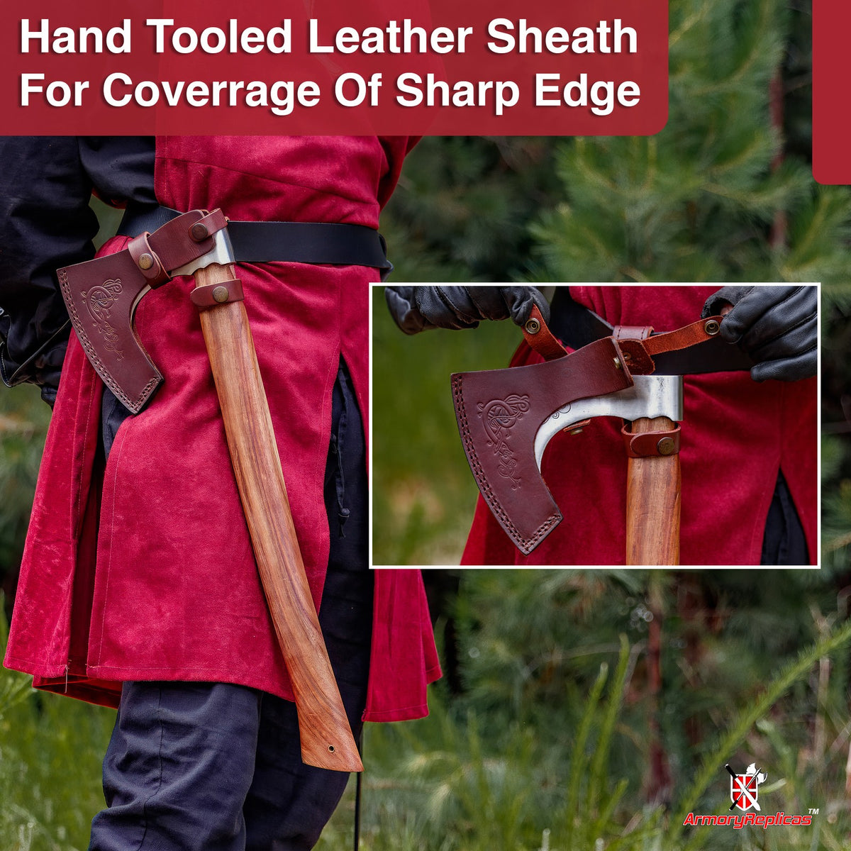 Medieval Warrior Shield Maiden Axe with Sheesham Handle and Steel Blade
