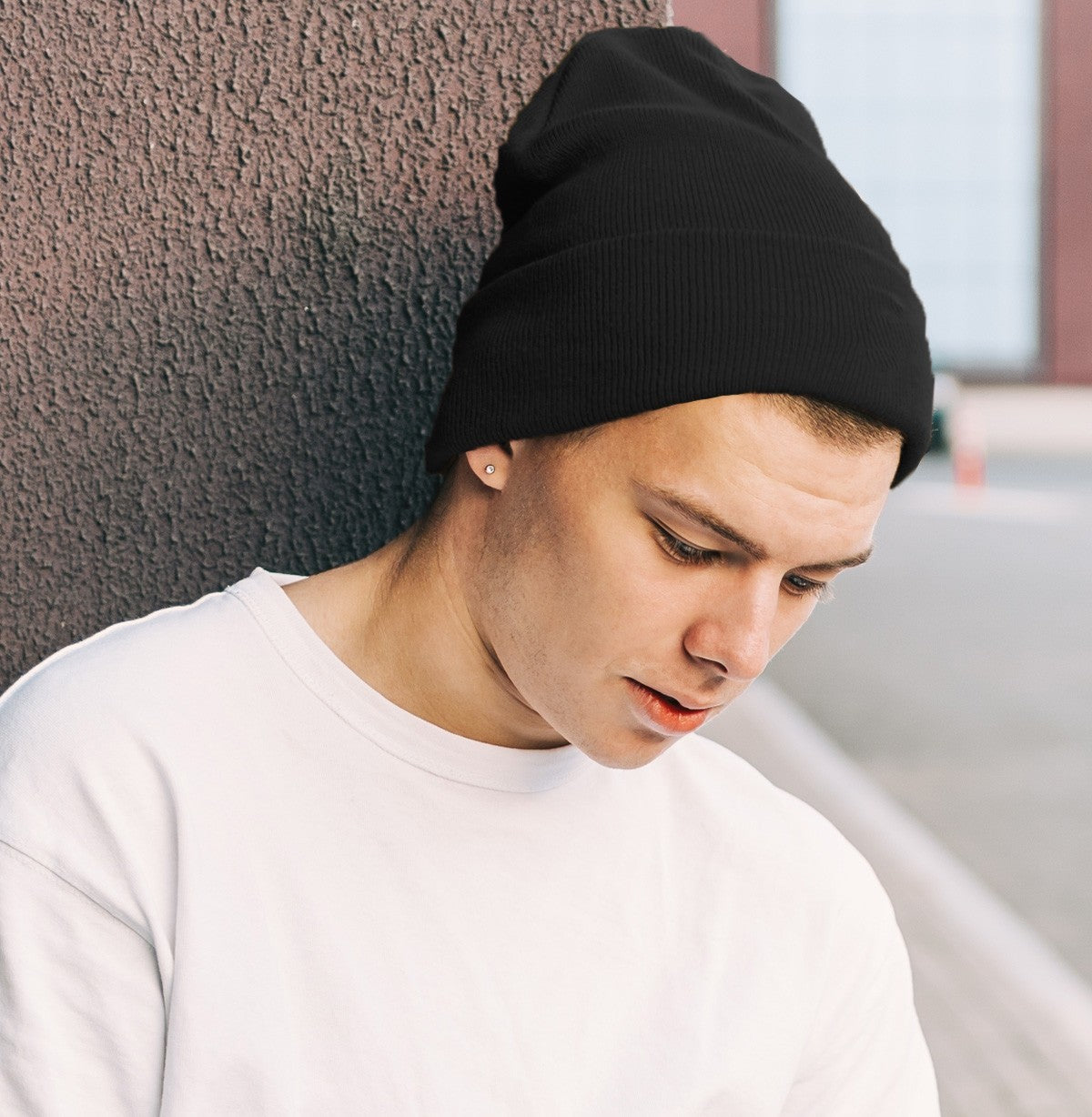 Warm Winter Knit Beanie Cap for Skiing and Daily Wear
