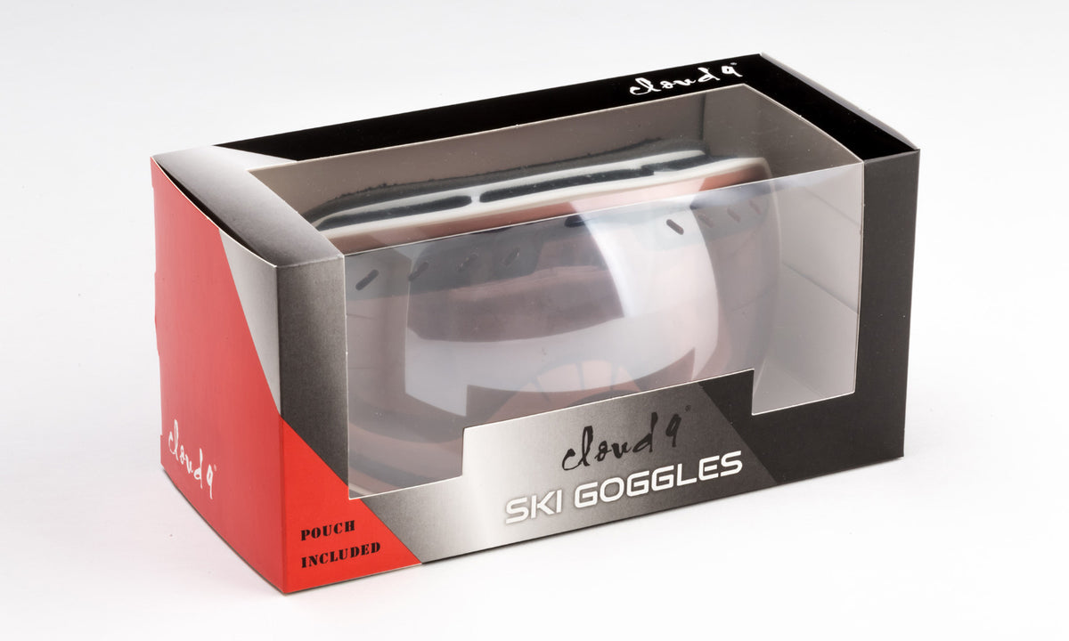 Snowboarding Goggles with Anti-Fog Double Spherical Lenses and Comfort Foam