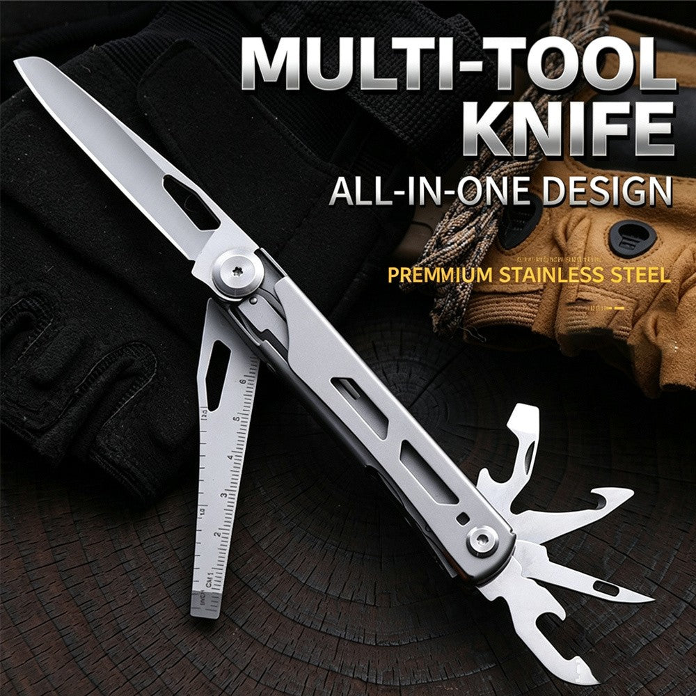 11-in-1 Multi-Function Stainless Steel Camping Multi-Tool Pocket Knife
