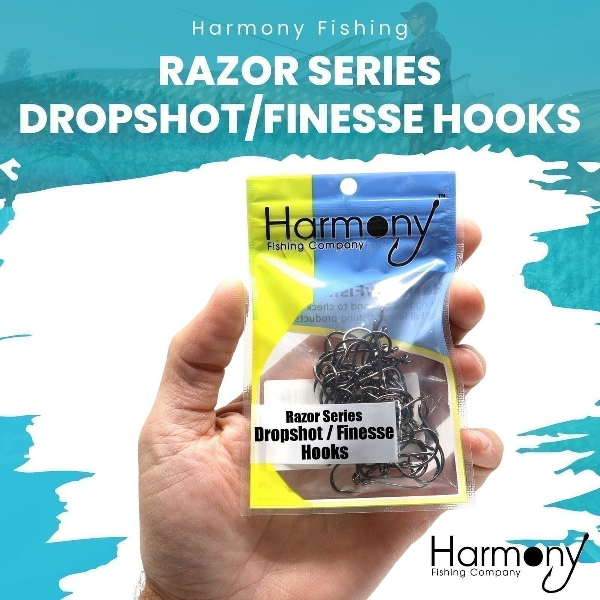 Dropshot Fishing Hooks - Razor Series Finesse Hooks for Bass & Gamefish