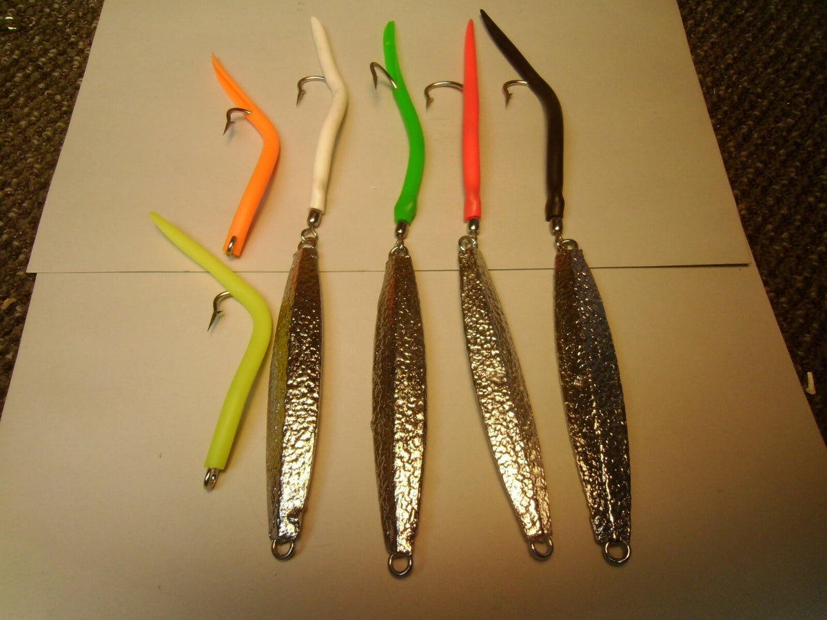 Hammered Gold Diamond Jigs with Tube Hook - Multiple Sizes & Pack Options