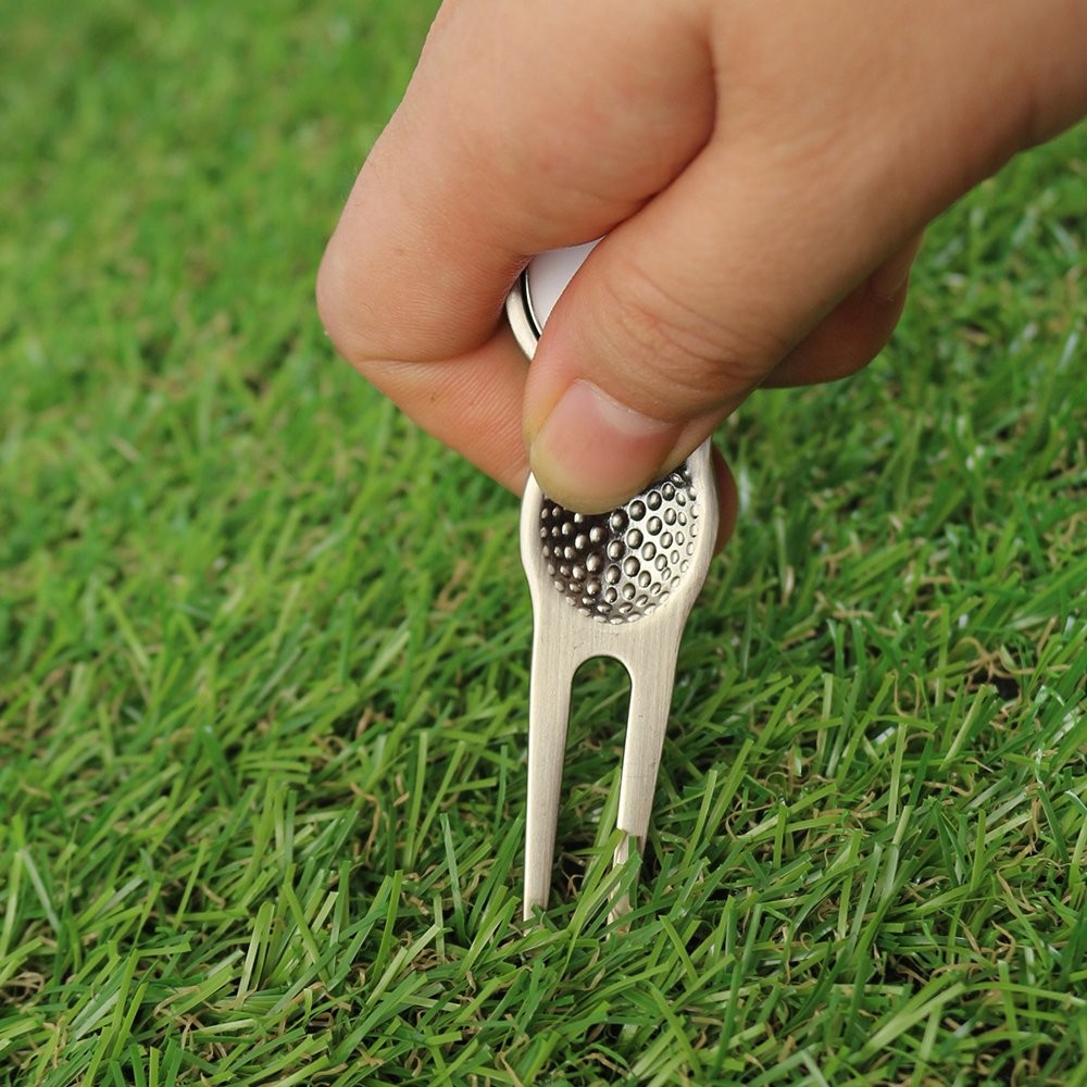 Golf Divot Repair Tool with Magnetic Flag Ball Marker Zinc Alloy Men’s Gift