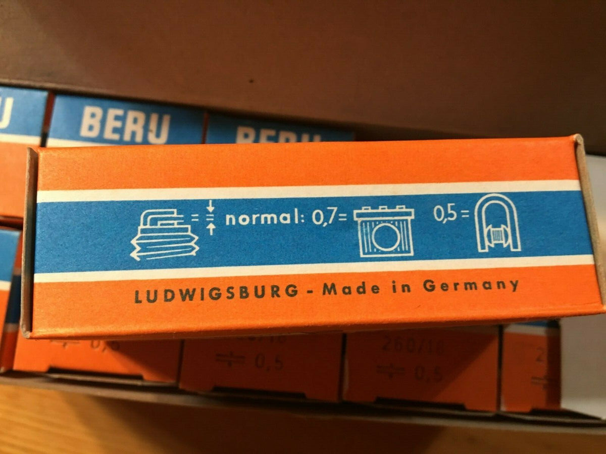 Vintage Spark Plugs Set of 10 NOS Beru 260/18 A8 K8 for German Engines