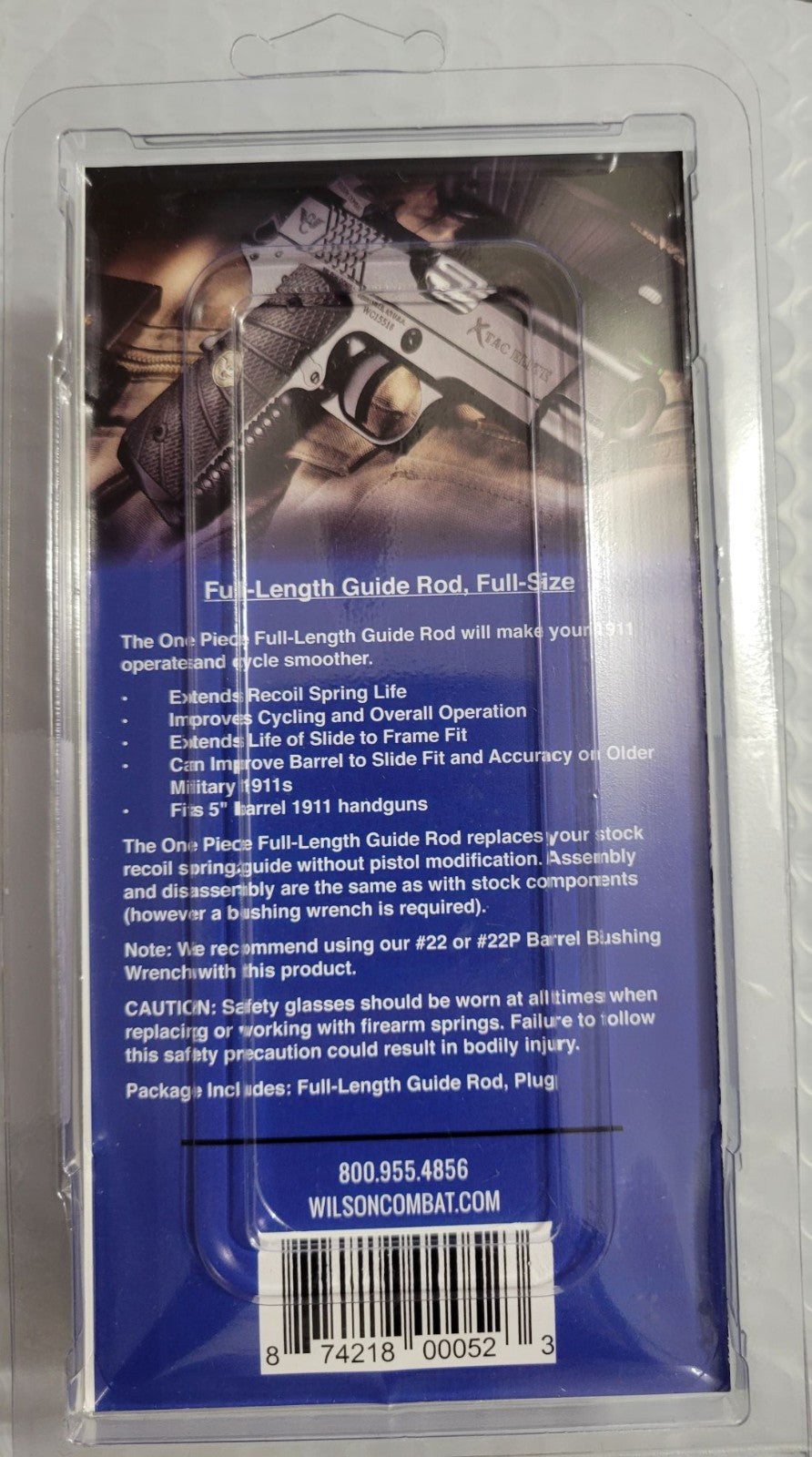 Full Length Guide Rod for 1911 Pistol Stainless Steel Recoil Part - #25G