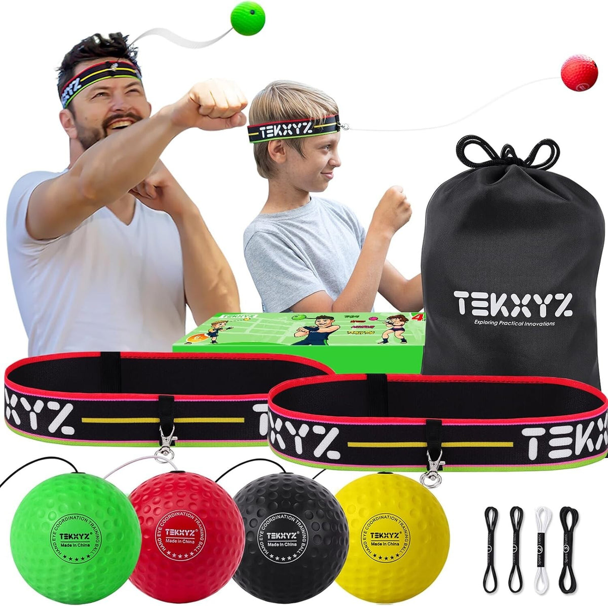 Family Foam Boxing Set with Adjustable Headbands - Safe for All Ages