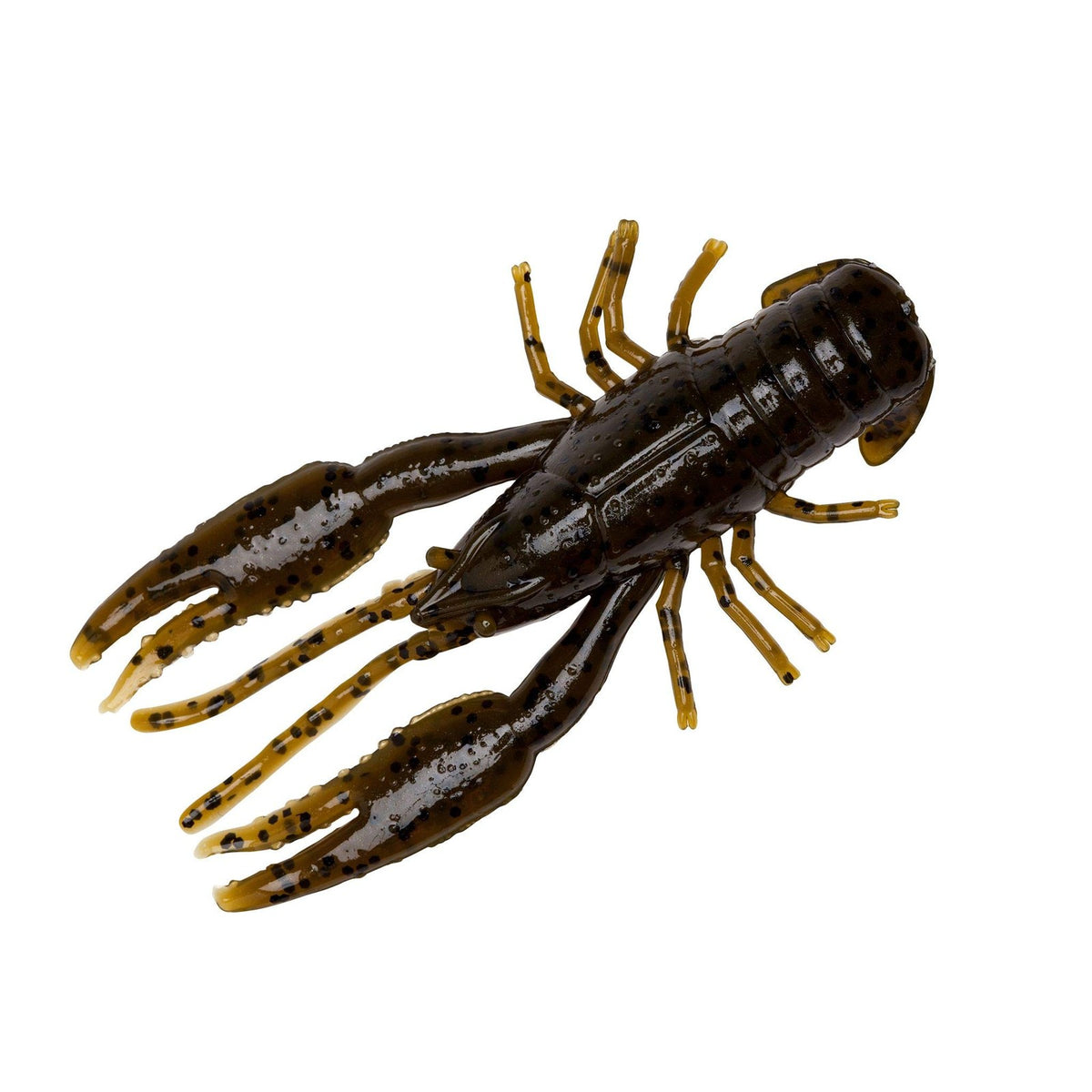 3.25 Inch Green Pumpkin Soft Plastic Crawfish Lure for Freshwater Fishing