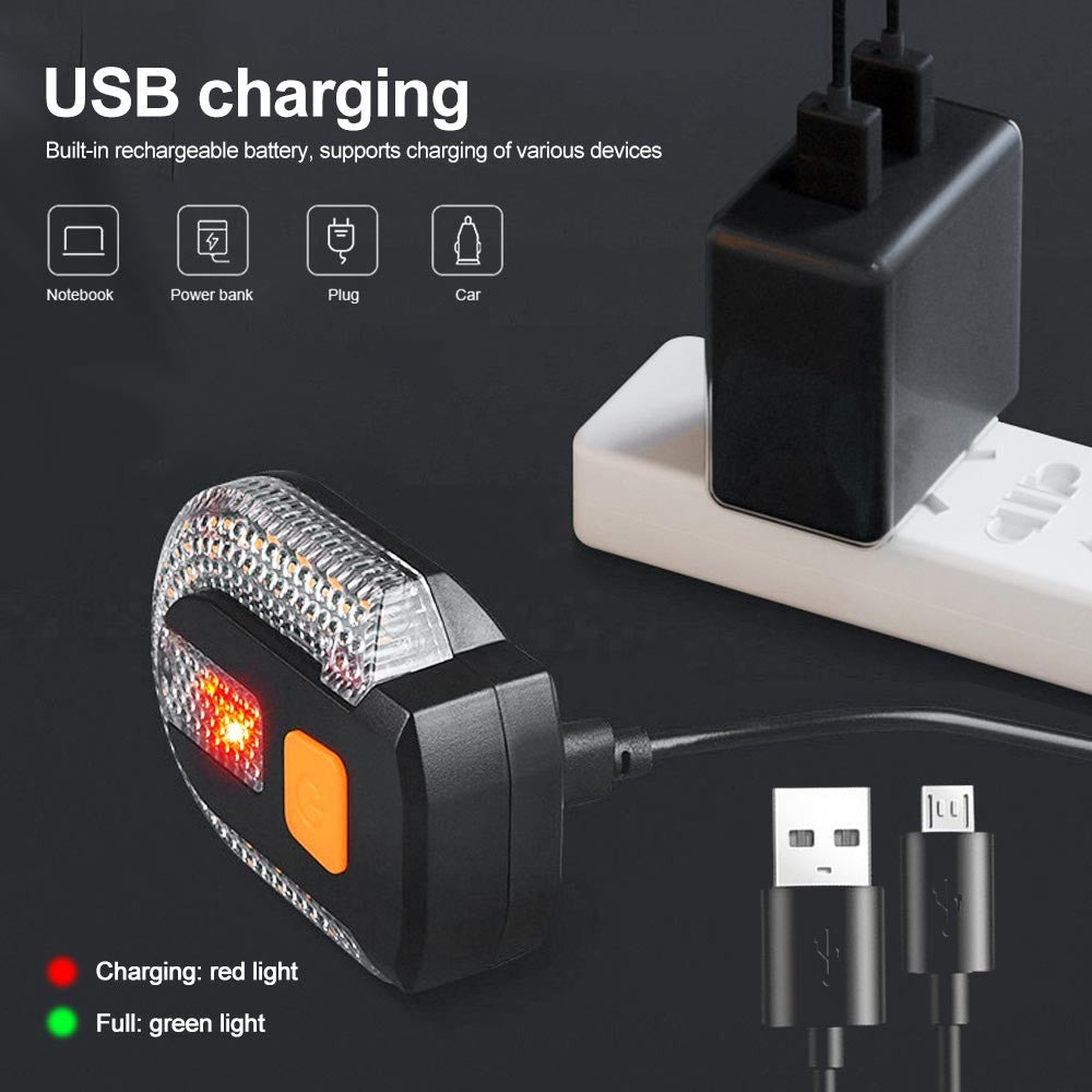 Bike Turn Signal Lights 2-Pack USB Rechargeable Front Rear with Remote