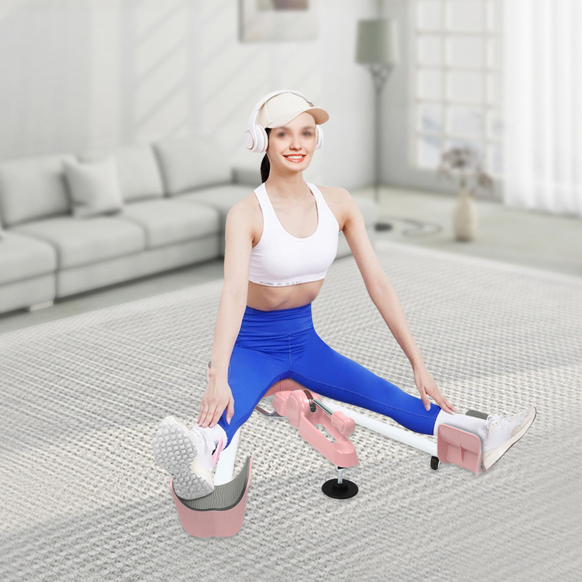 Heavy Duty Leg Stretcher for Flexibility Training, 150kg Capacity, Floor Standing