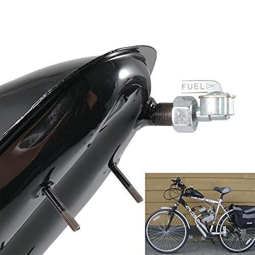 2L Motorcycle Fuel Tank with Cap and Petcock Fits 49cc 66cc 80cc Engines