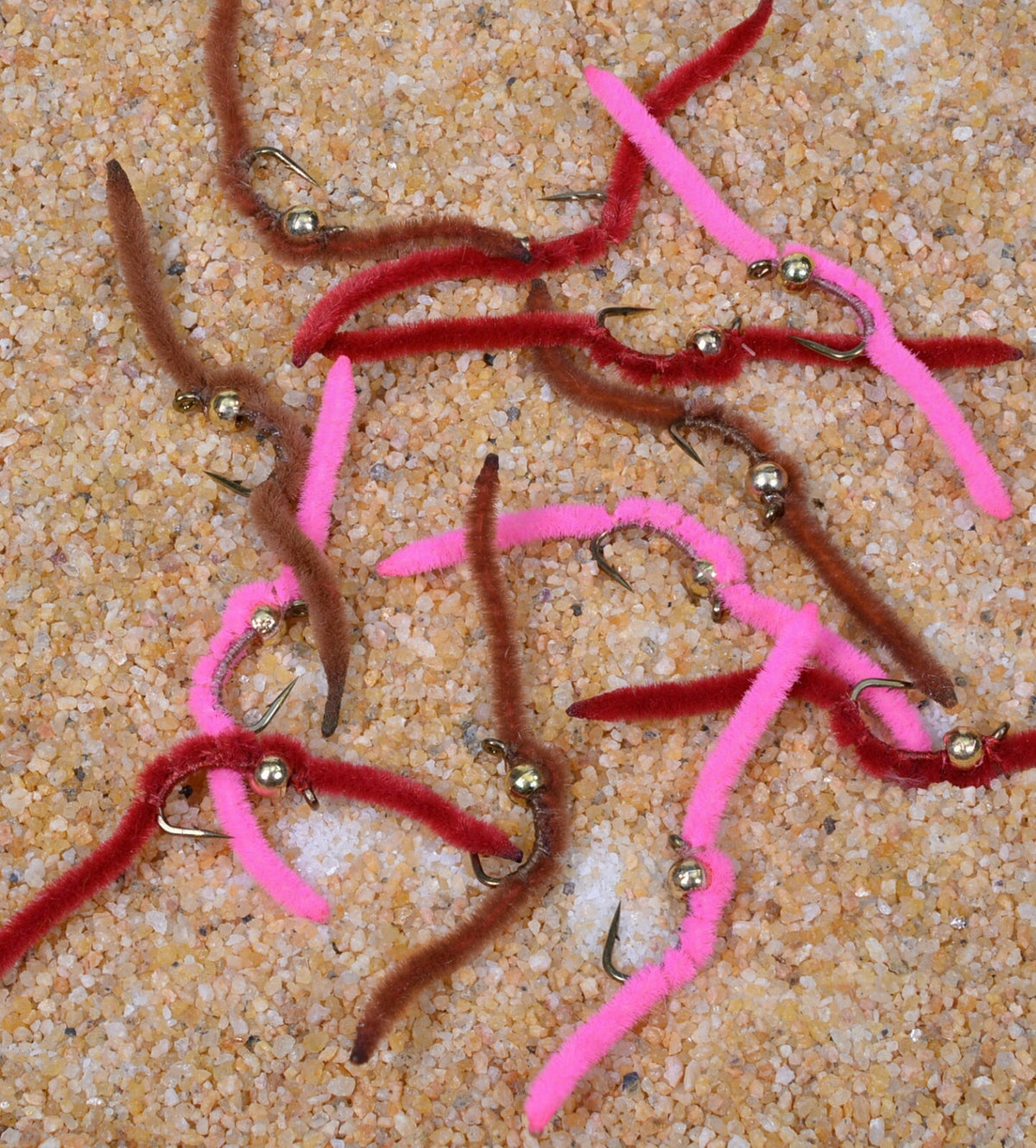 Fishing Beads Tungsten San Juan Worm Nymph Flies Assorted Hooks - Mustad Signature