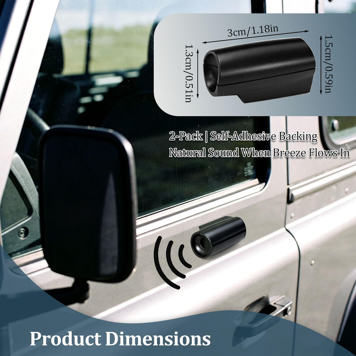 Car Deer Warning Whistles 2-Pack - Animal Alert Device for Vehicle Safety