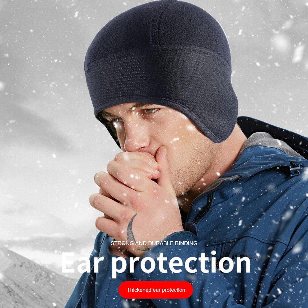 Winter Fleece Skull Cap Helmet Liner for Running Cycling & Outdoor Sports