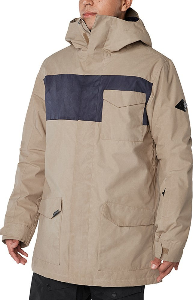 Men's Snowboard Jacket Waterproof Insulated Ski Coat Large Stone Blue