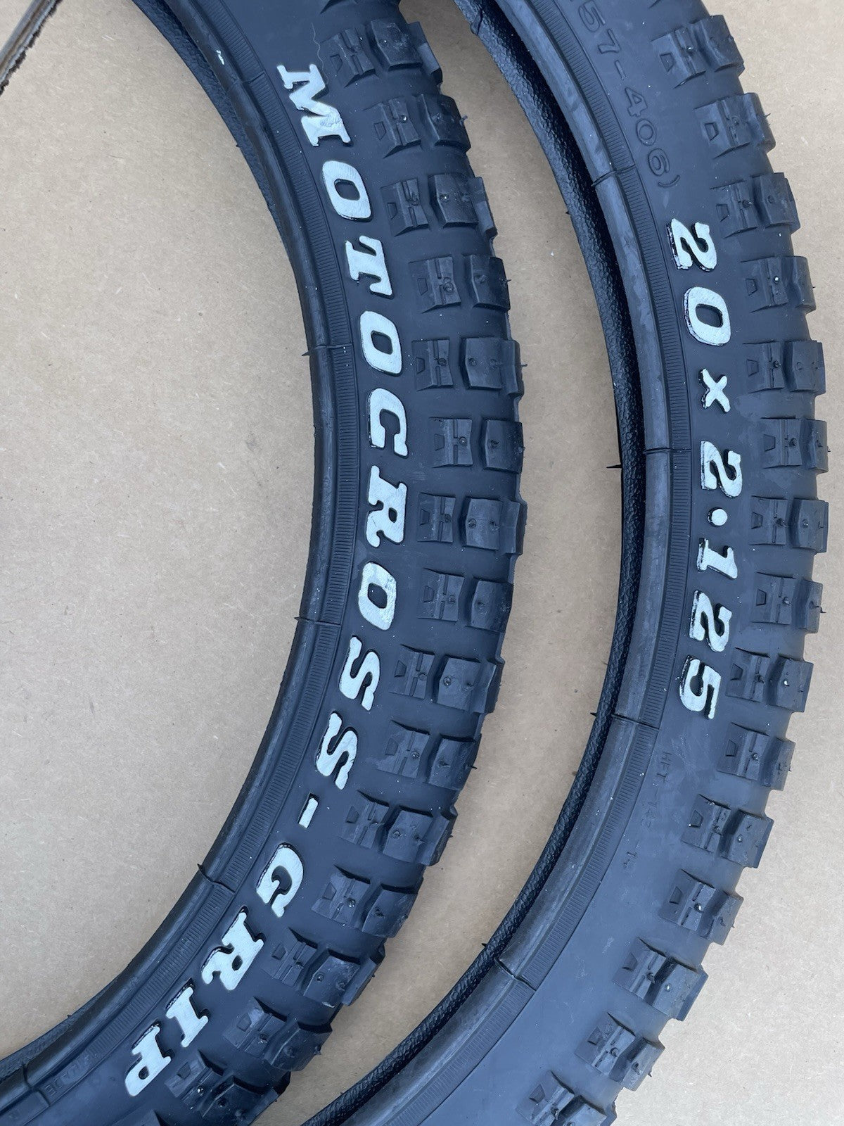 20 Inch Bicycle Tires and Inner Tubes Set for BMX and Dirt Jump Bikes - Black