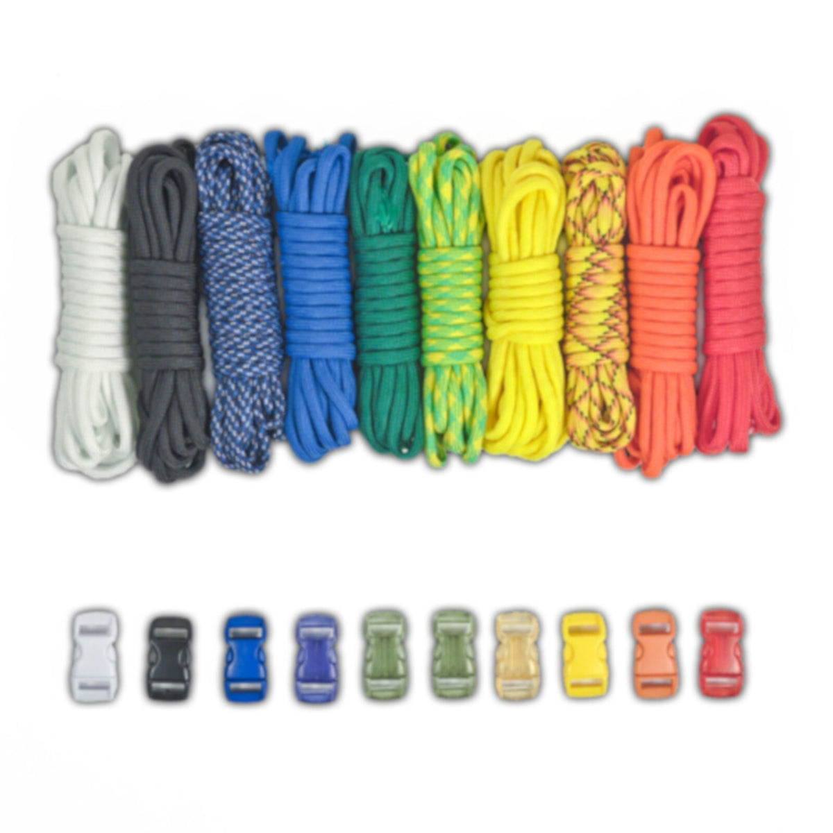 Paracord DIY Bracelet Kit with Buckles - 100 FT Paracord Crafting Set