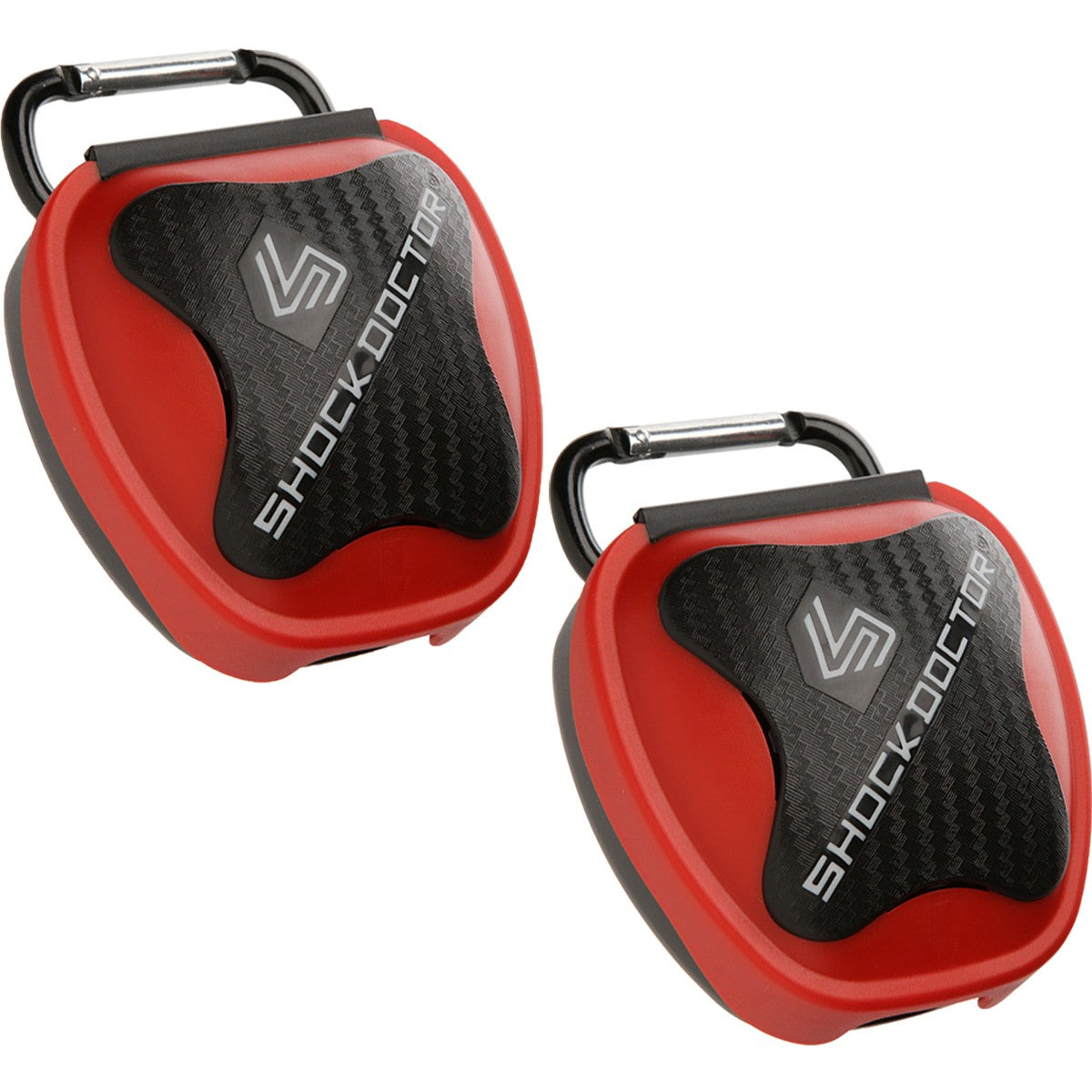 Shock Doctor 2-Pack Mouthguard Case - Red, Heavy Duty with Ventilation