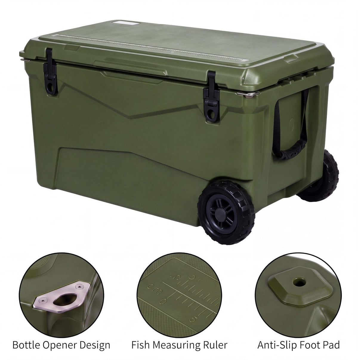Extra Thick Insulation Camping Cooler - Multiple Sizes Keep Ice Up to 7 Days