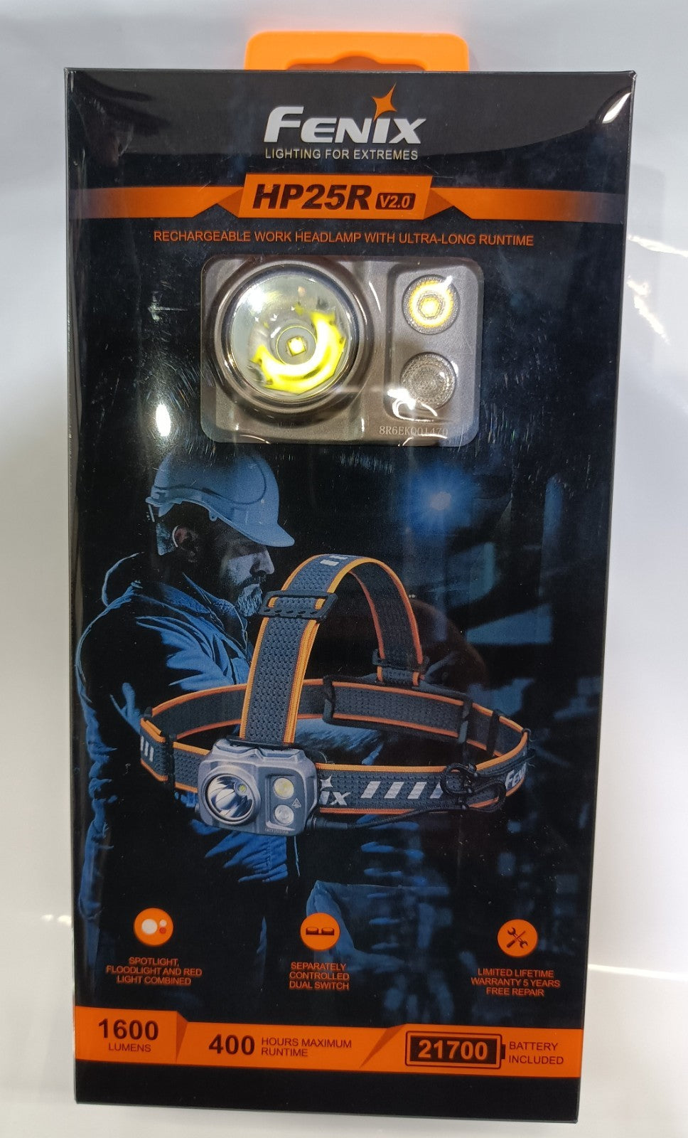 Rechargeable Headlamp 1600 Lumens with Floodlight and Red Light for Outdoors