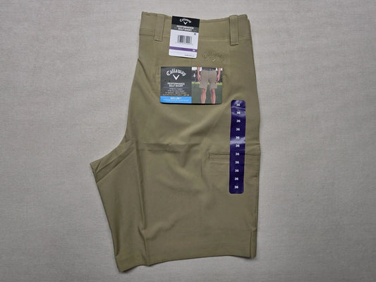 Men's Moisture Wicking Golf Shorts - Chinchilla Khaki, Size 36