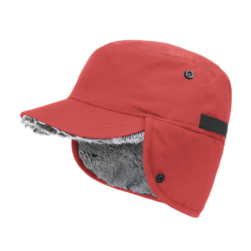 Men's Winter Windproof Ski Hat with Earflaps & Brim - Water-Resistant, Warm