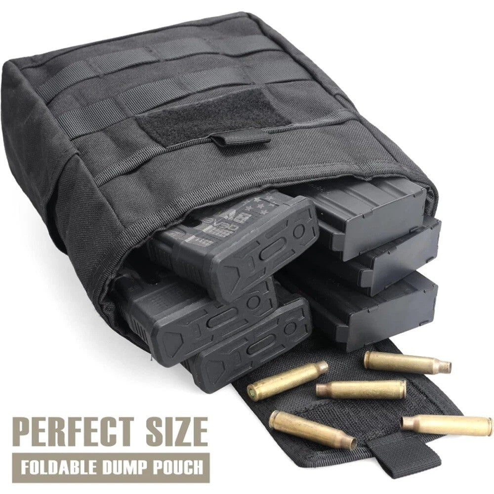 Tactical Molle Dump Pouch for Belt, Vest & Backpack - Water-Resistant Utility Storage