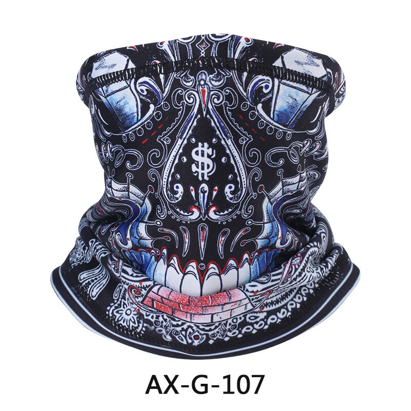 3D Print Fleece Neck Warmer Gaiter Winter Face Mask Scarf for Outdoor Sports