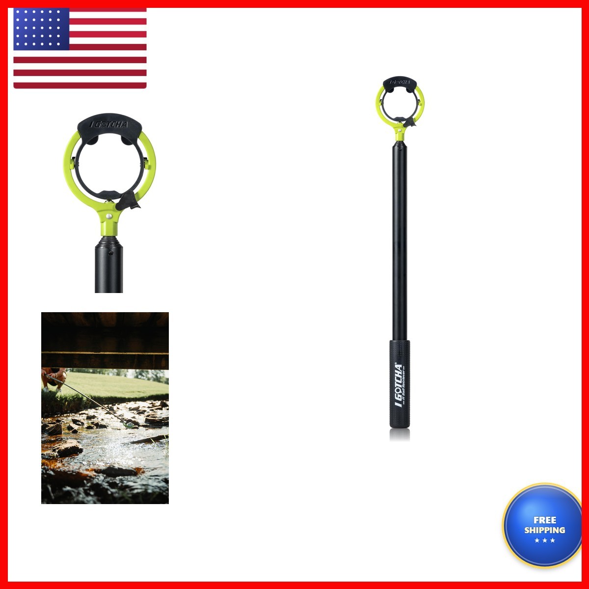 14-Foot Reach Spring Loaded Golf Ball Retriever - Lightweight Aluminum, Water Hazard Access
