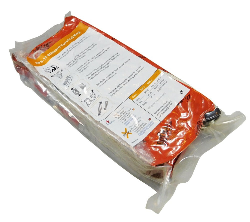 Emergency Blizzard Survival Bag Orange - Space Age Hypothermia Shelter
