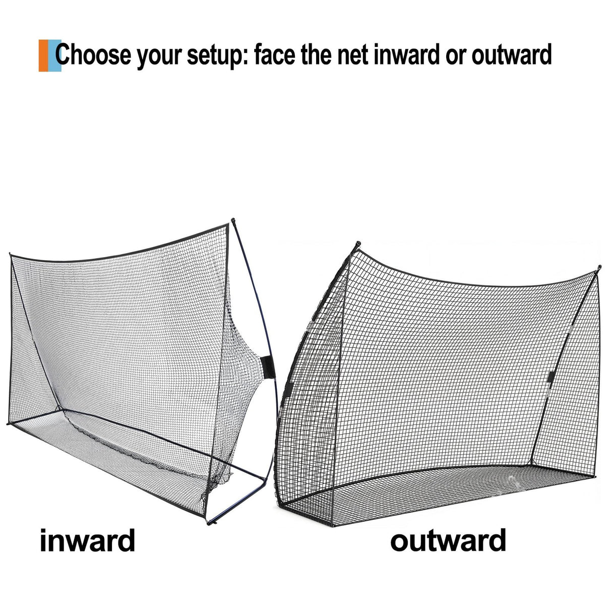 10x7FT Portable Golf Practice Net with Carry Bag - Swing Training Equipment