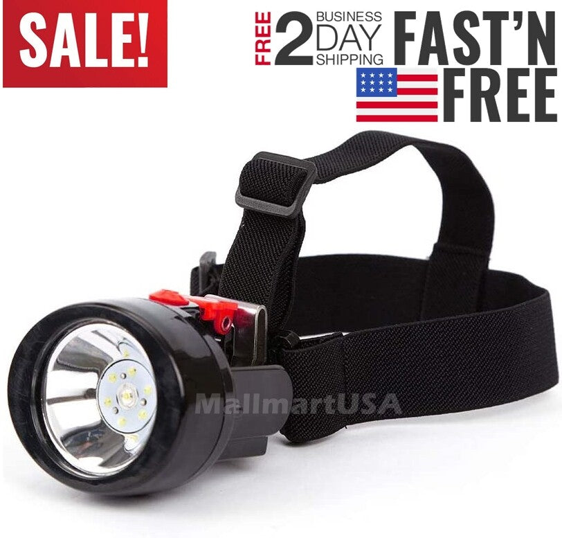 Rechargeable LED Headlamp for Mining, Camping, Fishing & Outdoor Work