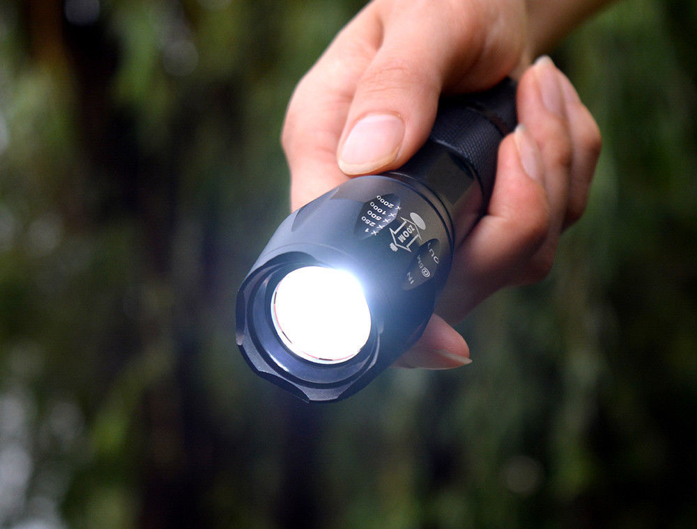 High-Powered Zoomable LED Flashlight with 5 Modes - 18650 Focus Torch