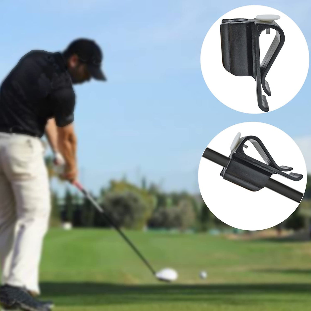 Golf Club Organizer Clip 4 Pack - Putter Holder & Ball Marker for Men Women