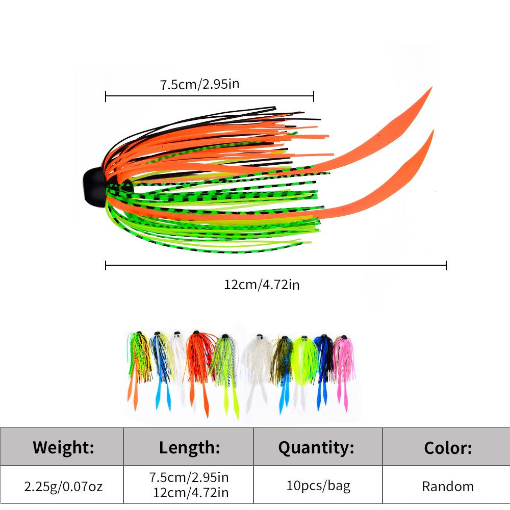20-Pack Silicone Fishing Jig Skirt Replacement for Spinnerbaits