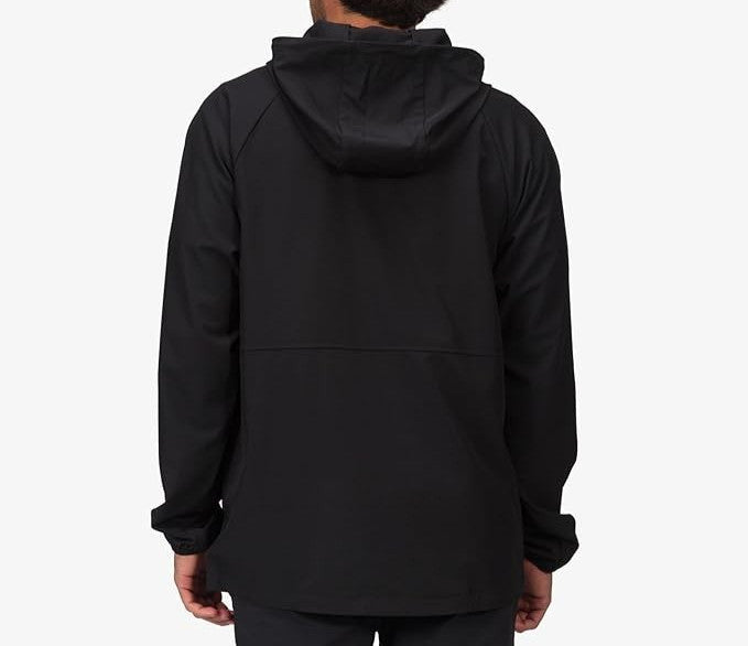 Men's Lightweight Shell Jacket with Hood - Caviar Large