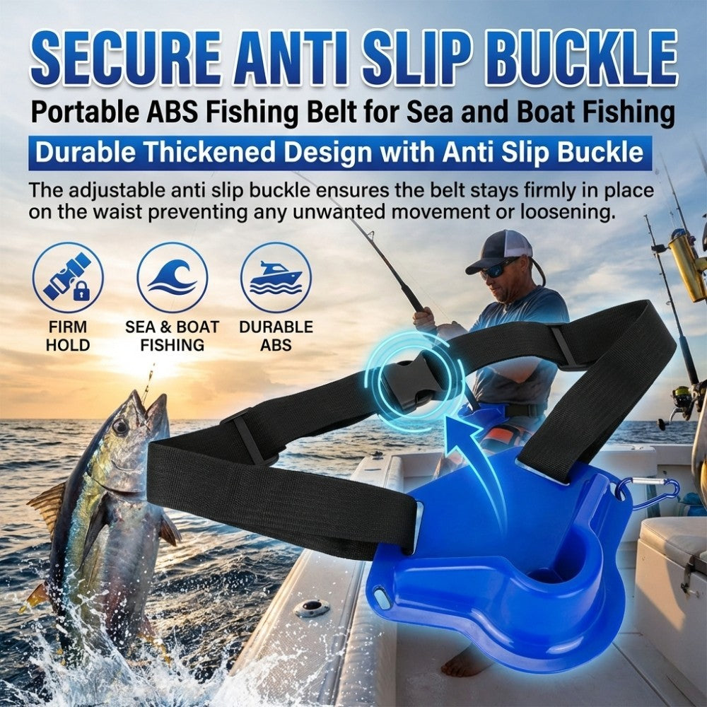 Adjustable Fishing Gimbal Fighting Belt with Rod Holder for Sea & Boat Fishing