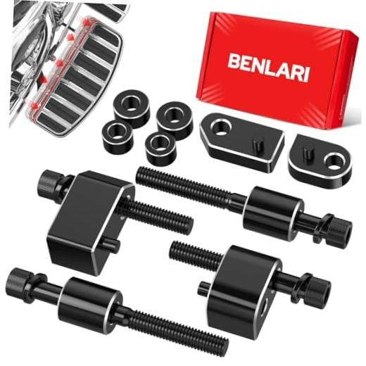 Harley Davidson Driver Floorboard Extensions - 1" & 1.5" Spacer Kit for Comfort
