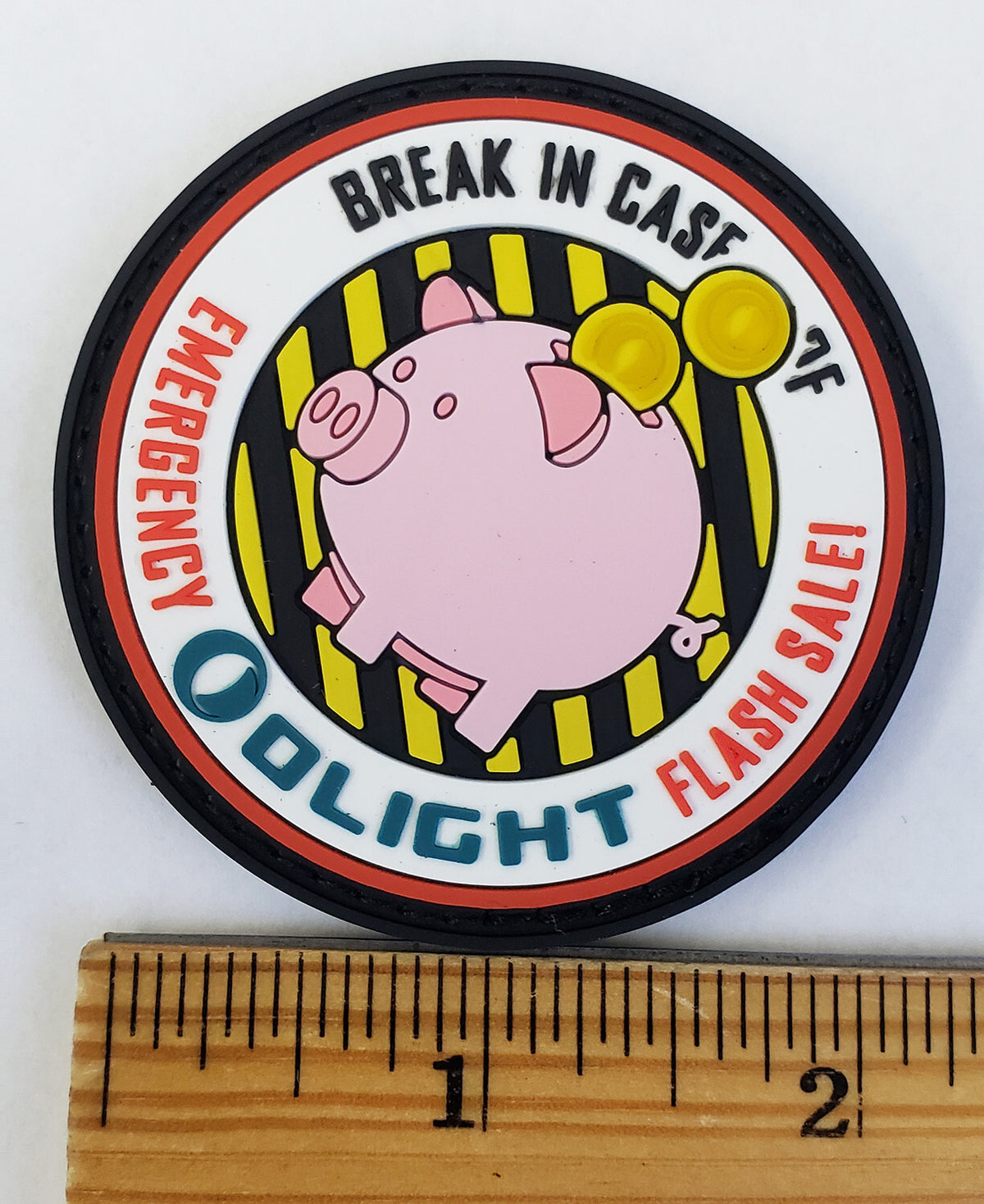 Olight Emergency Patch Swag - Break In Case Of Emergency 2.25 x 2.25 Inches