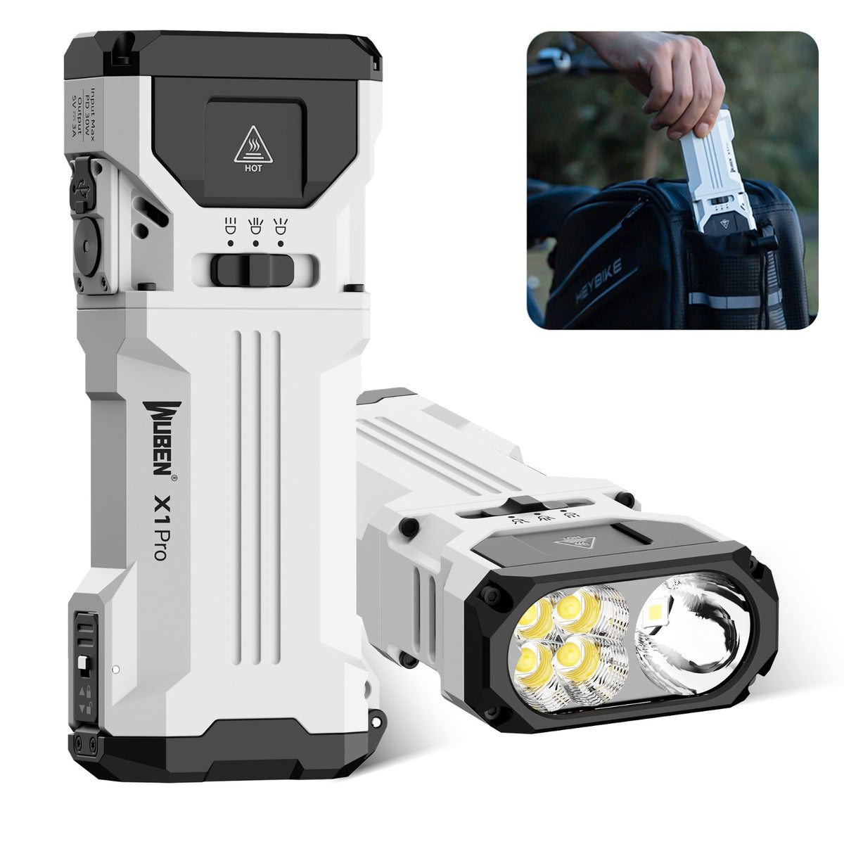 Rechargeable Tactical Flashlight - High Lumens Compact LED with USB-C