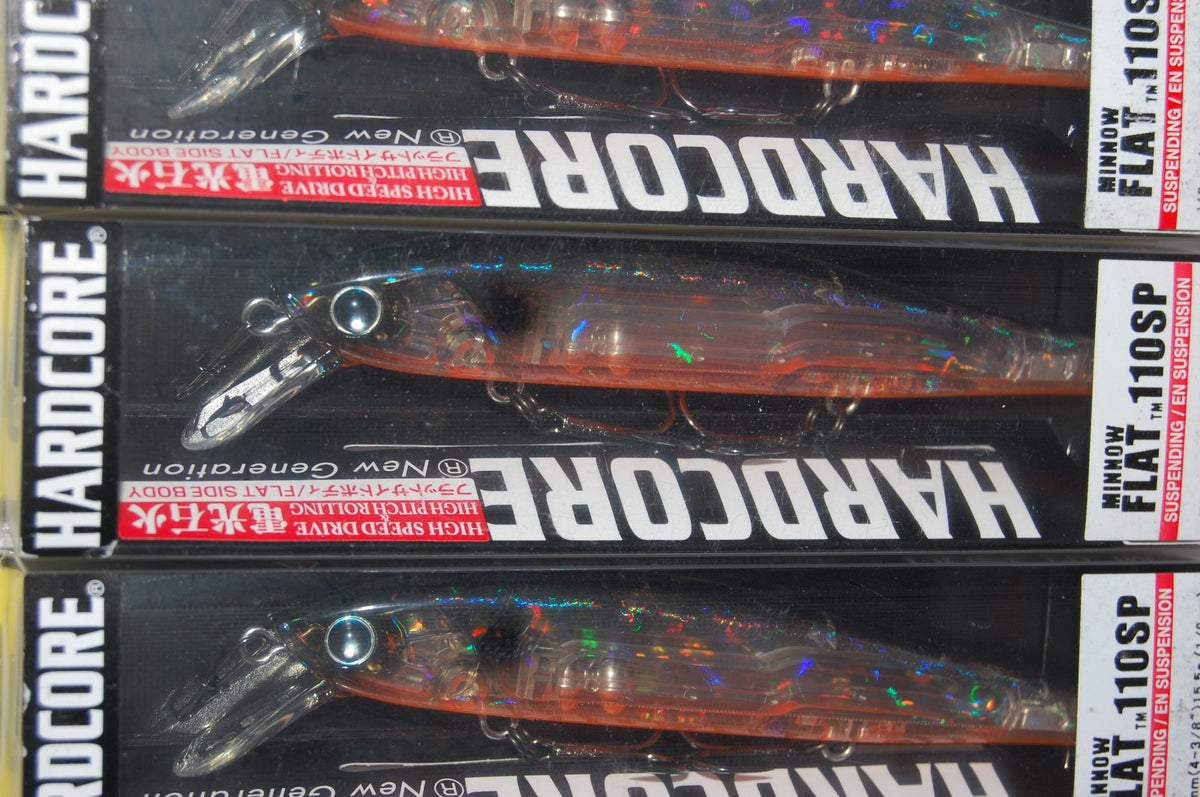 3-Pack Yo Zuri Duel Hardcore Flat Minnow 110SP Fishing Lures - Ghost Tennessee Shad