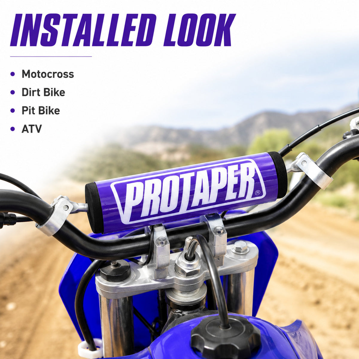 8-Inch ATV Dirt Bike Handlebar Foam Crossbar Protector - Shock Absorbing