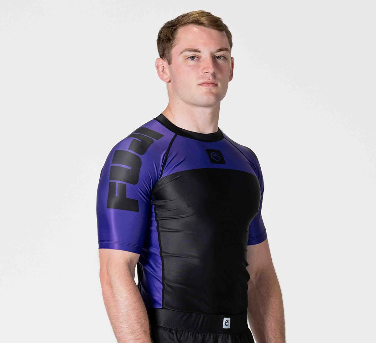 IBJJF Ranked Short Sleeve Rashguard for BJJ & Jiu Jitsu - Purple