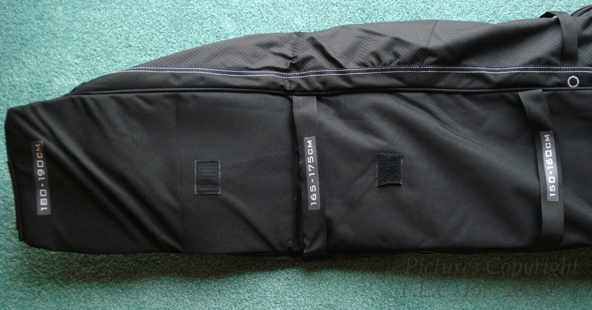 Adjustable Fully Padded Ski Bag for Single Skis - Black