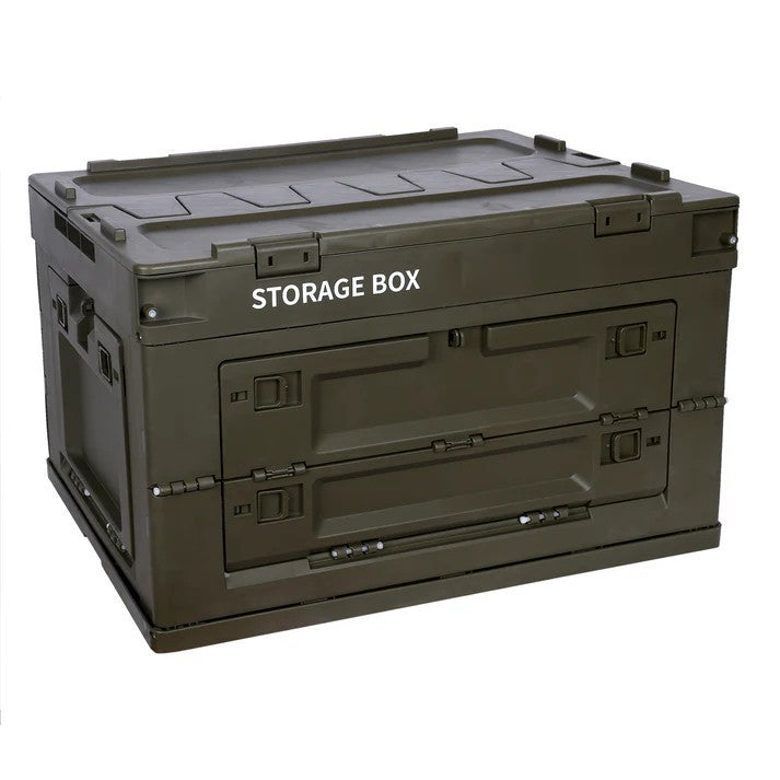 Heavy Duty Collapsible Storage Box with Lid for Home & Camping
