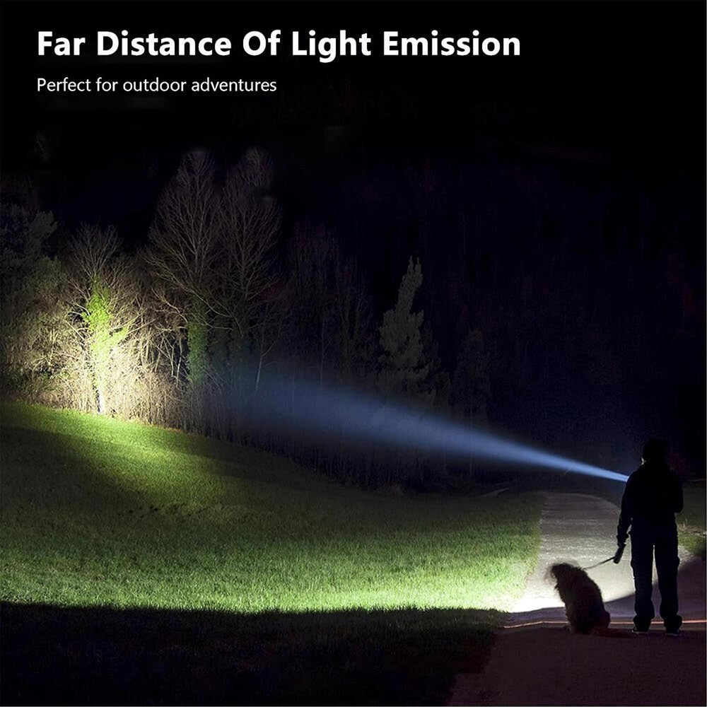 Super Bright Rechargeable LED Tactical Flashlight 99000000LM with Zoom & Multiple Modes