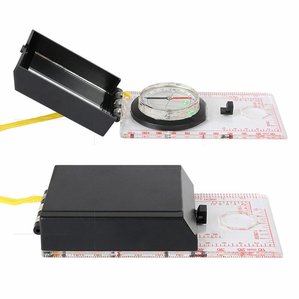 Compact Luminous Compass for Hiking and Navigation - Black+Green