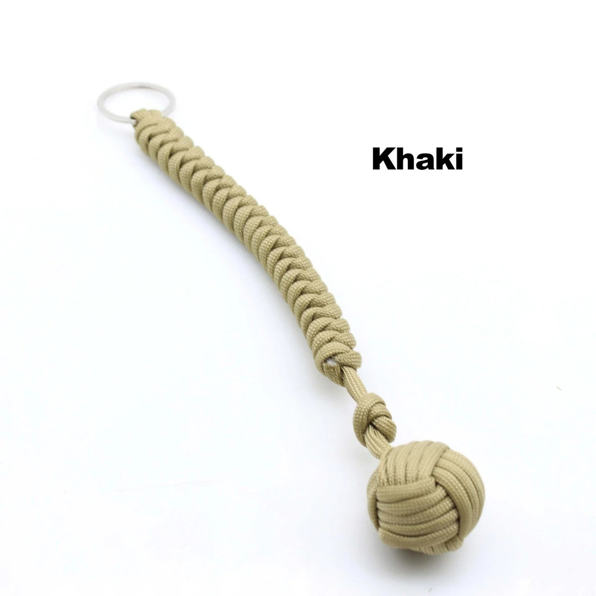 Paracord Monkey Fist Keychain Outdoor Survival Accessory with Steel Ball