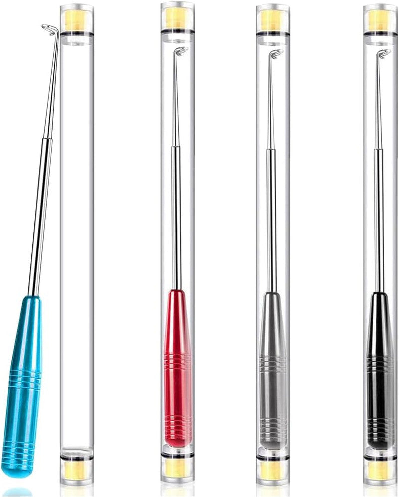 4-Pack Fish Hook Remover Tool with Storage Tube - Safe & Quick Fish Hook Extraction